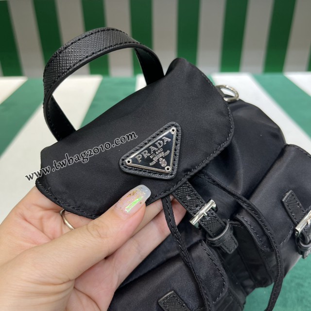 Prada專櫃新款Mini斜挎雙肩小背包 1BH029 普拉達經典款黑色女士雙肩包 csp1666